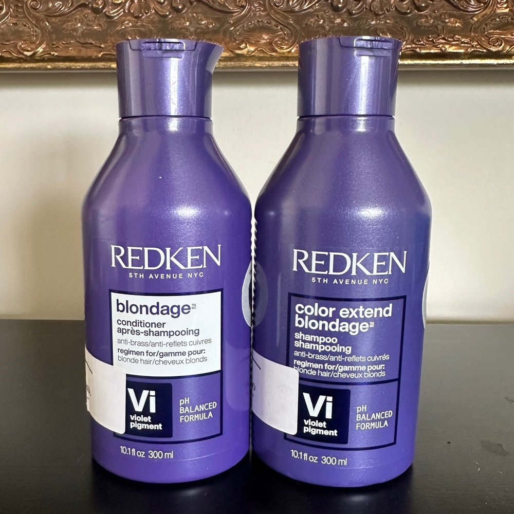 Redken Blondage Purple Shampoo and Conditioner Set Color Extend Anti Brass Hair